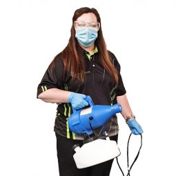 A lady using the MICROBUSTER Mk5 Fogger